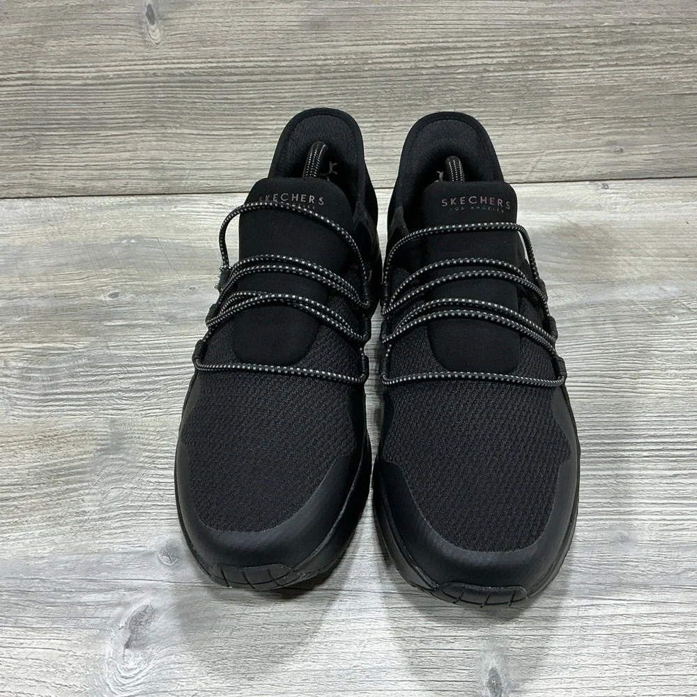 Skechers Hands Free Mens Slip Ins Uno Meridian 183006 Black Sneakers Shoe US 9.5